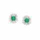 EMERALD AND DIAMOND EARRINGS - Foto 1