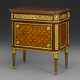 A LATE LOUIS XV ORMOLU-MOUNTED AMARANTH, TULIPWOOD AND PARQUETRY COMMODE - photo 1