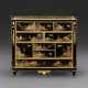 A LATE LOUIS XV ORMOLU-MOUNTED JAPANESE LACQUER AND EBONY COMMODE - фото 1