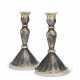 A PAIR OF RUSSIAN SILVER-GILT AND NIELLO CANDLESTICKS - photo 1