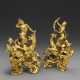 A PAIR OF EARLY LOUIS XV ORMOLU CHENETS - photo 1