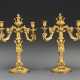 A PAIR OF LATE LOUIS XV ORMOLU THREE-BRANCH CANDELABRA - photo 1