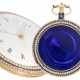 Taschenuhr: exquisite, große und hochfeine Gold/Emaille-Taschenuhr mit Perlenbesatz "Royal Blue", Werk mit Kommahemmung und Zentralsekunde, zugeschrieben Jaquet Droz, für den chinesischen Markt, ca.1790 - фото 1