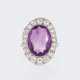 Art-déco Amethyst-Diamant Ring. - photo 1