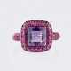 Juwelier Wilm. Amethyst-Ring mit Pink-Saphiren. - photo 1