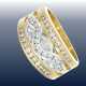 Ring: handgearbeiteter, breiter und hochwertiger Designer-Diamantring, italienischer Markenschmuck, 18K Gold - photo 1