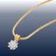 Kette/Collier: Schlangenkette mit hochwertigem Brillant-Blütenanhänger, ca. 1ct - фото 1
