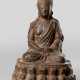 Eisenfigur des Buddha Shakyamuni auf einem Lotos - photo 1