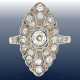 Ring: sehr schöner, antiker Damenring mit Diamantbesatz, um 1900 - Foto 1