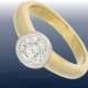 Ring: klassischer vintage Solitär/Brillantring, 1,05ct, solide Goldschmiedearbeit - photo 1