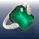 Ring: antiker, seltener Smaragd/Diamant-Goldschmiedering aus der Zeit des Art déco - photo 1