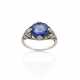 Oval ct. 3.50 circa sapphire, rose cut diamond and… - фото 1