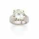 Round ct. 8.07 diamond and white gold ring, g 13.1… - Foto 1