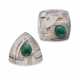 ALDO GALLI | Lot comprising a pair of green gemsto… - Foto 1