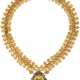 Yellow gold necklace holding a cm 3.10 circa grote… - фото 1