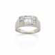 Carré ct. 1.20 circa diamond and platinum ring acc… - photo 1