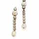 Irregular pearl, rose cut diamond, 9K gold and sil… - photo 1