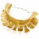 Hammered yellow gold choker with curled fringes an… - photo 1