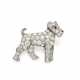 Diamond, platinum and white gold terrier shaped br… - фото 1