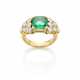 Octagonal ct. 3.00 circa emerald and round diamond… - Foto 1