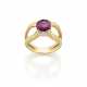 Oval ct. 2.50 circa ruby and bi-coloured gold ring… - фото 1