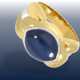 Ring: Goldschmiedering mit schönem, natürlichen Saphir von ca. 5,76 ct, Handarbeit aus 18K Gold - фото 1