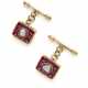 Rose cut diamond, calibrè buff top ruby and yellow… - фото 1