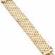 Yellow gold flat "honeycomb" link bracelet, g 68.8… - photo 1