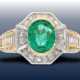 Ring: wertvoller und moderner Smaragd/Diamant-Goldschmiedering, neuwertig aus Juweliers-Nachlass, NP 11800,-€ - Foto 1