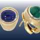 Ohrschmuck: ausgesprochen dekorative und hochwertige Smaragd/Saphir-Goldschmiedeohrclips, neuwertig aus Juweliers-Nachlass - photo 1