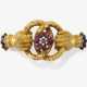 A brooch with two hands with garnets, seed pearls and enamel. Circa 1850 - photo 1