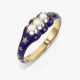 A bangle with half pearls, diamonds and blue enamel. Russia, circa 1880 - фото 1