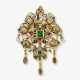 A pendant with emeralds, rock crystal, pearls and enamel. Probably Germany, circa 1880 - 1890 - photo 1