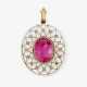 Pendant with pink topaz and diamonds. England, circa 1920 - photo 1