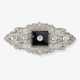 A brooch with onyx and diamonds. Probably Germany, 1930s - photo 1