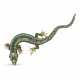 ANTIQUE DIAMOND, COLORED DIAMOND, EMERALD AND MULTI-GEM SALAMANDER BROOCH - Foto 1