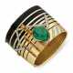 GEORGES FOUQUET ART DECO MULTI-GEM AND ENAMEL BANGLE BRACELET - photo 1