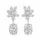 AN IMPRESSIVE PAIR OF HARRY WINSTON DIAMOND CLUSTER EARRINGS WITH UNSIGNED DIAMOND PENDANTS - фото 1