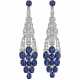 ART DECO SAPPHIRE AND DIAMOND EARRINGS - photo 1