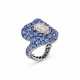 JAR COLORED DIAMOND AND SAPPHIRE `BONNET` RING - Foto 1