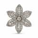 A RARE ANTIQUE DIAMOND FLOWER BROOCH - Foto 1