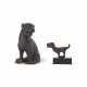 TWO BRONZE FIGURES OF DOGS - photo 1