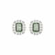 NO RESERVE | ILLUSION-SET TSAVORITE GARNET AND DIAMOND EARRINGS - photo 1