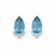 VAN CLEEF & ARPELS AQUAMARINE AND DIAMOND EARRINGS - photo 1