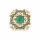 LATE 19TH CENTURY EMERALD AND DIAMOND BROOCH - Foto 1