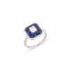 NO RESERVE | ILLUSION-SET SAPPHIRE AND DIAMOND RING - фото 1