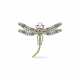 BENTLEY & SKINNER DEMANTOID GARNET, RUBY AND DIAMOND DRAGONFLY BROOCH - Foto 1