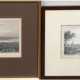 "Rostock" und "Rostock v. Carlshof", 2 Lithos, Abb. 10,5x15,5 cm und 10x15 cm. hinter Glas im Passepartout und Rahmen - фото 1