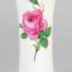 Meissen-Vase, Trompetenform, Rote Rose mit Goldrand, Pfeifferzeit, 2. Wahl, H. 24 cm - фото 1