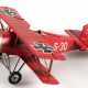 Modell-Flugzeug "Roter Baron", Metall, farbig gefasst, Gebrauchspuren, L. 30 cm, B. 37,5 cm - фото 1